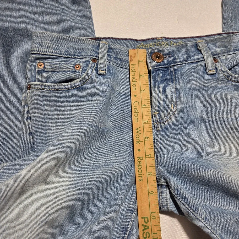 American‎ Eagle Vintage Y2K Low Rise Bootcut Jeans Light Wash Hipster Fit 8 Reg